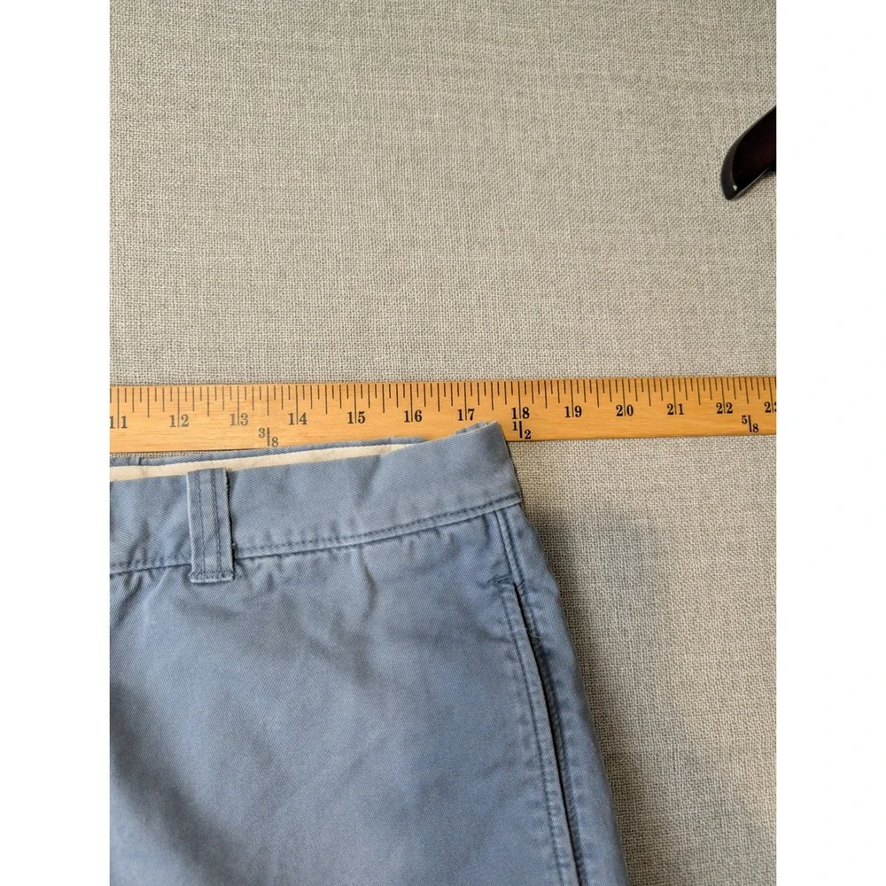 J.Crew Chino Shorts Mens 35 Blue 100% Cotton Classic Fit‎ Flat Front 67140